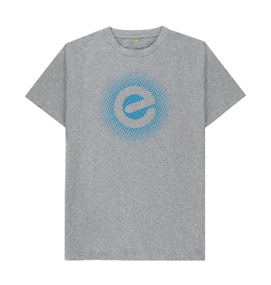 Men's Blue Logo 100% Organic Cotton T-Shirt - Image 4