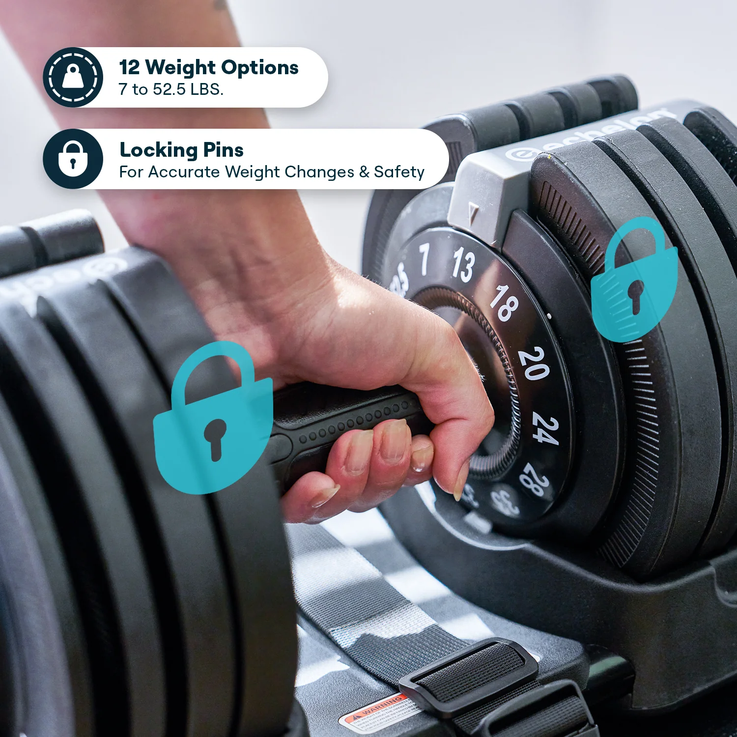 Echelon Strength Adjustable Dumbbells - Image 3