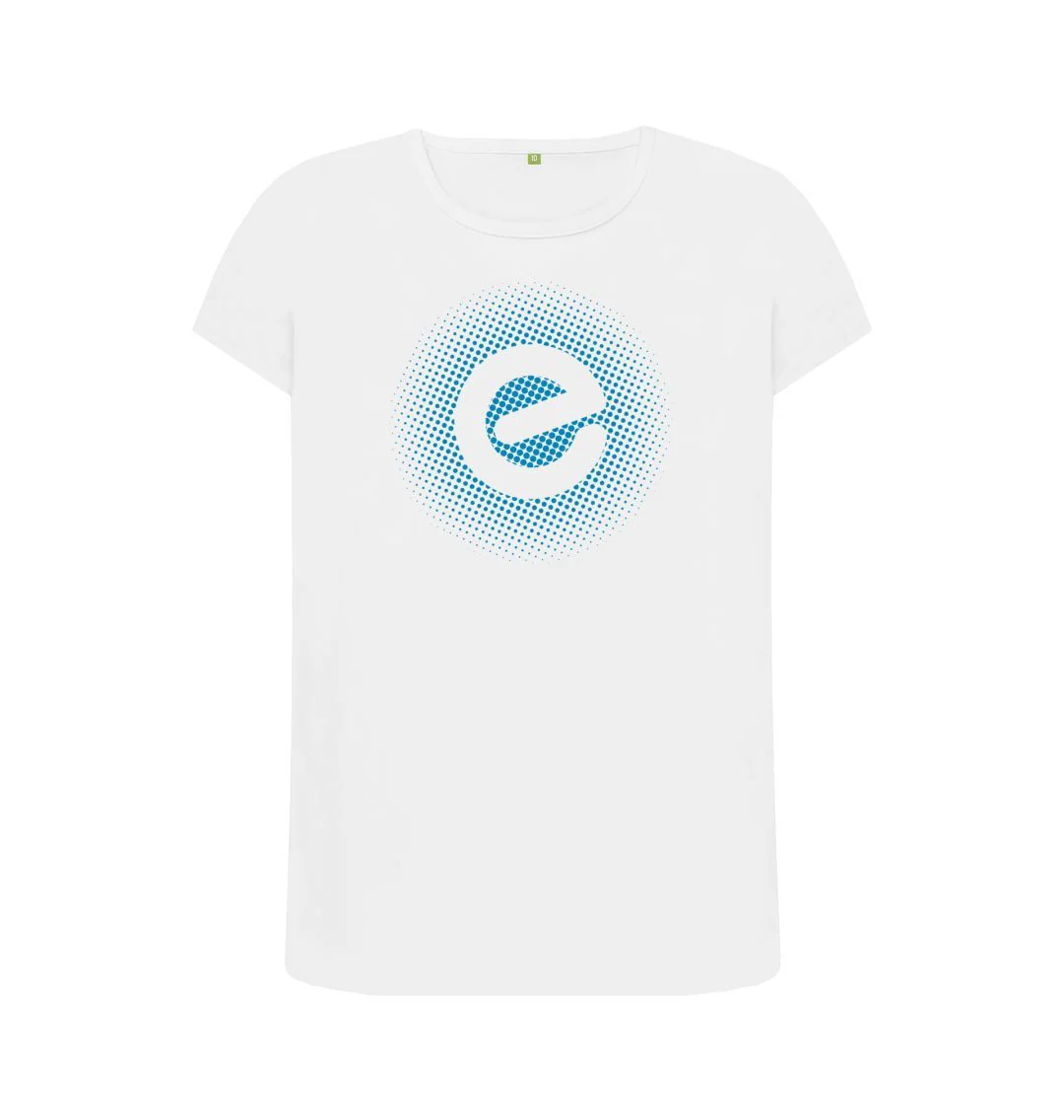 Women's Blue Logo 100% Organic Cotton T-Shirt - Image 7